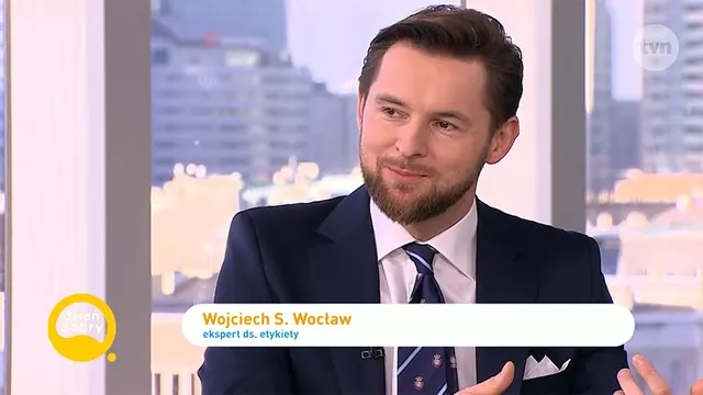 Wojciech S. Wocław jako ekspert ds. etykiety w Dzień Dobry TVN